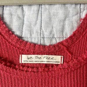 XS Free People Red Top